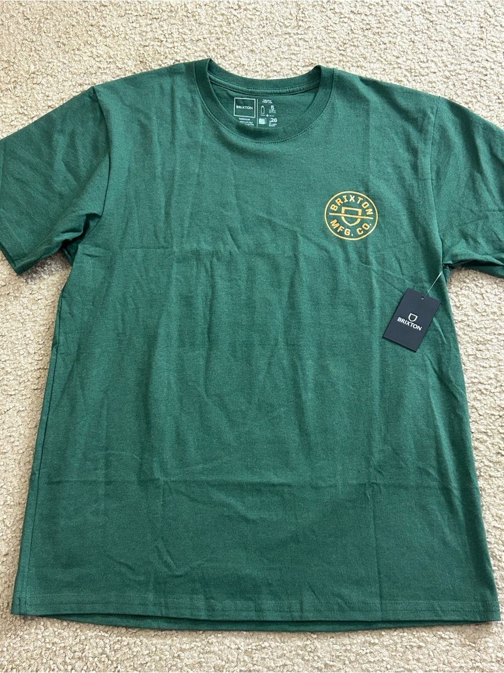 Brixton Crewneck T-shirt Graphic Print Double Sided Mens Medium NWT
